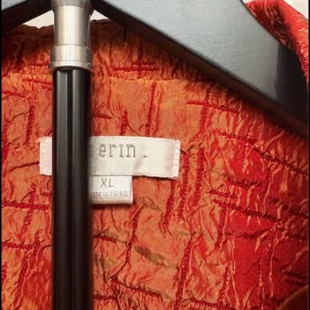 erin london Orange Textured Hanging Garment Bag